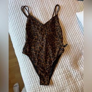 Leopard Print One-Piece Swimsuit